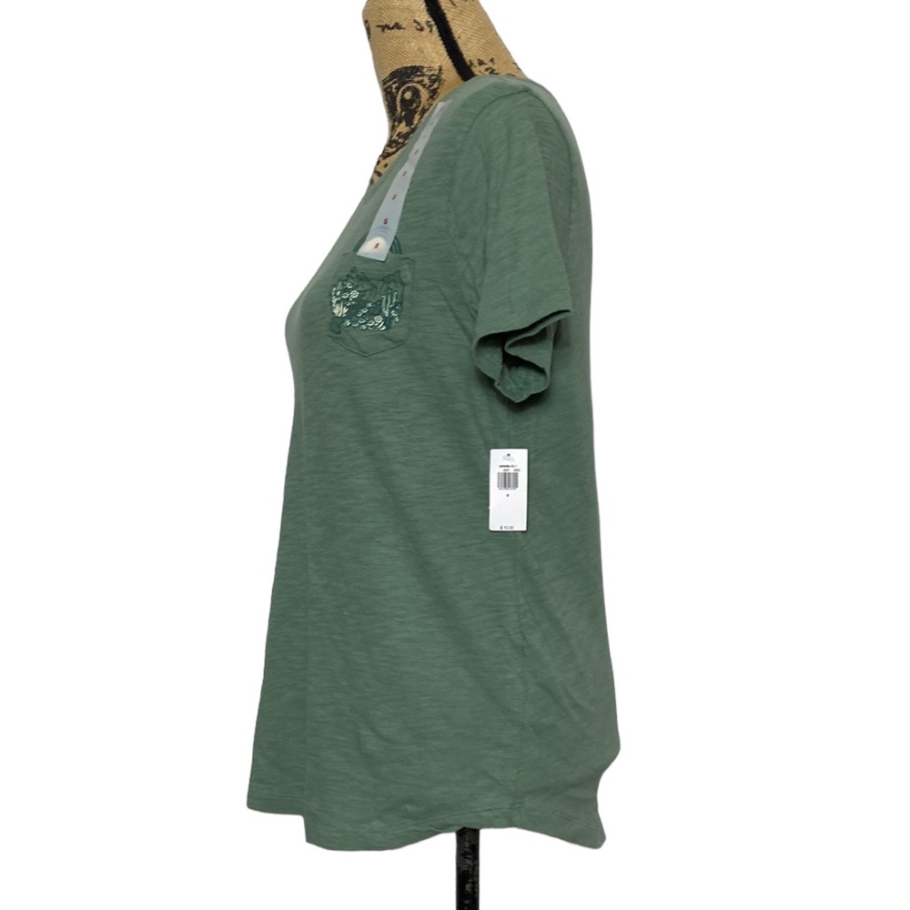 NWT Green Casual Graphic T-Shirt S - Picture 3 of 8